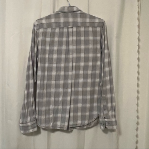 Denim & Flower Lightweight Grey Plaid shirt Men's Small - Picture 2 of 6